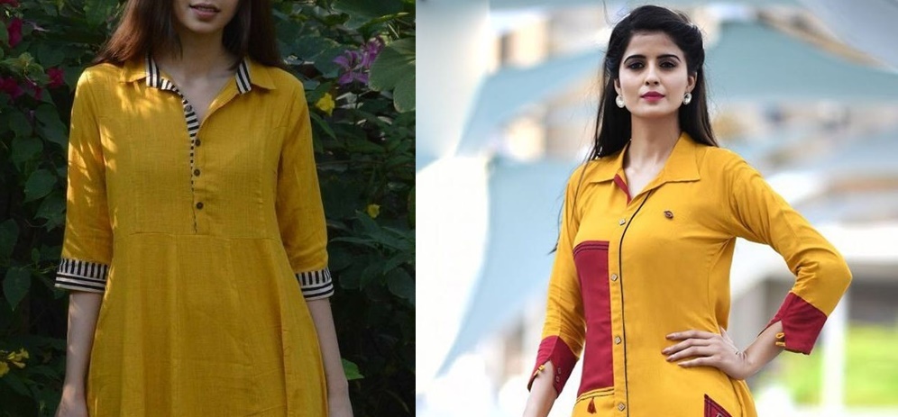 Collar neck top design for suit